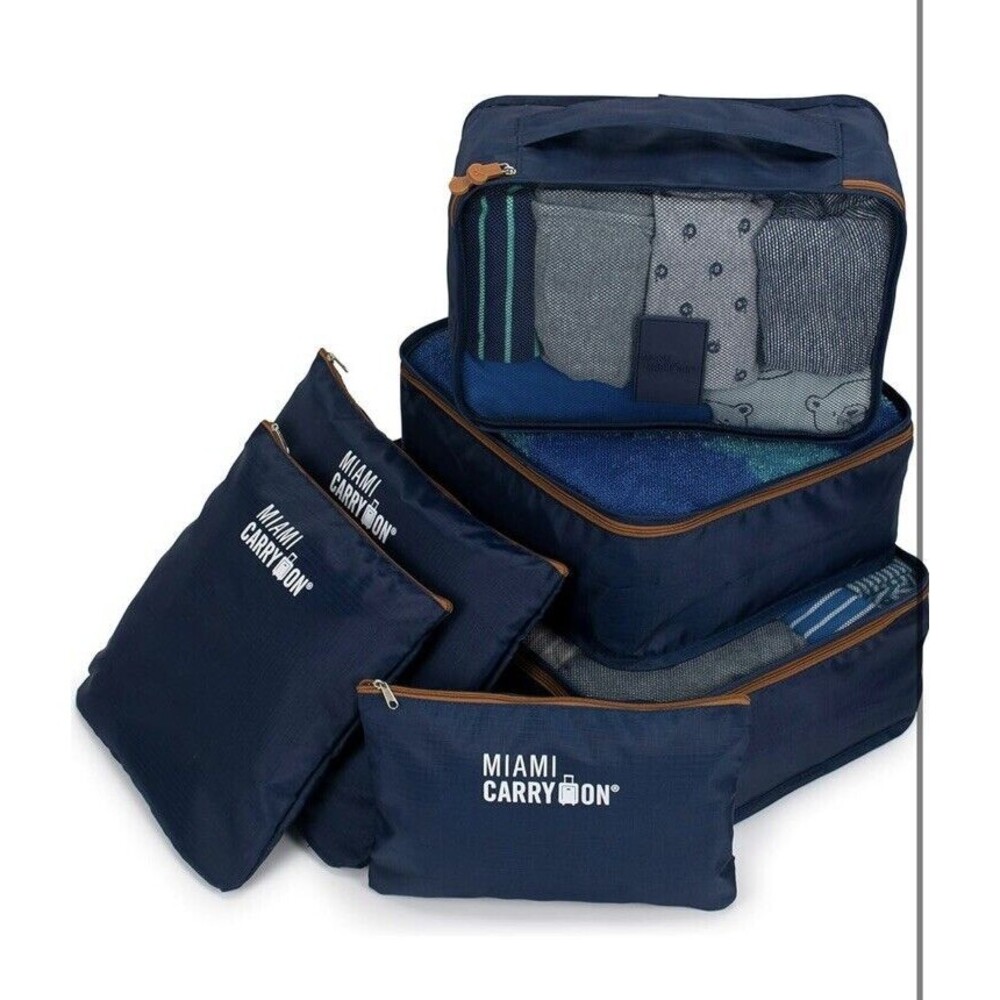 MIAMI CARRYON Set of 6 Packing Cubes, Traveler's Luggage Organizer